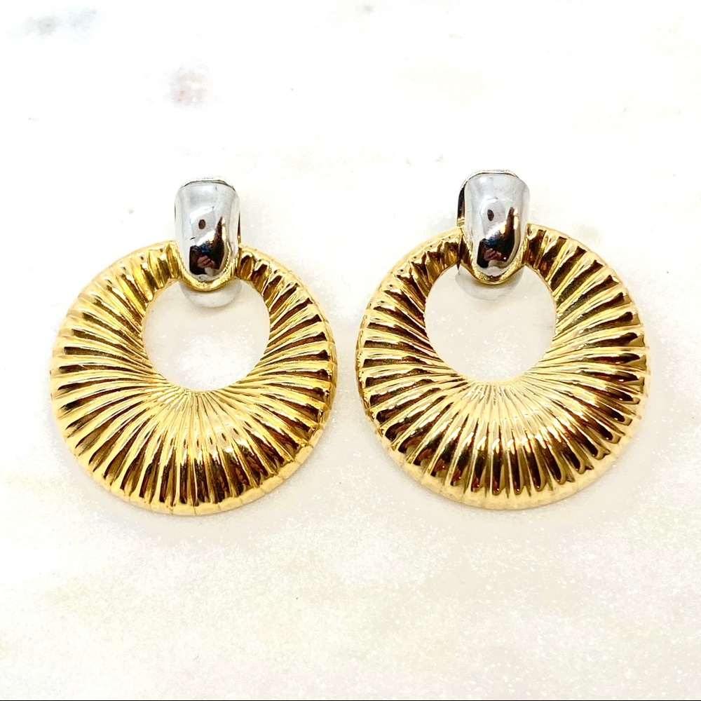 Vintage mixed metal earrings